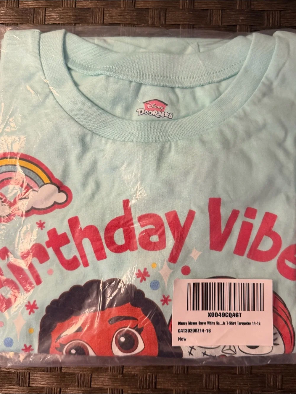 Disney Mint 'Birthday Vibes' Girls' Short Sleeve Tee